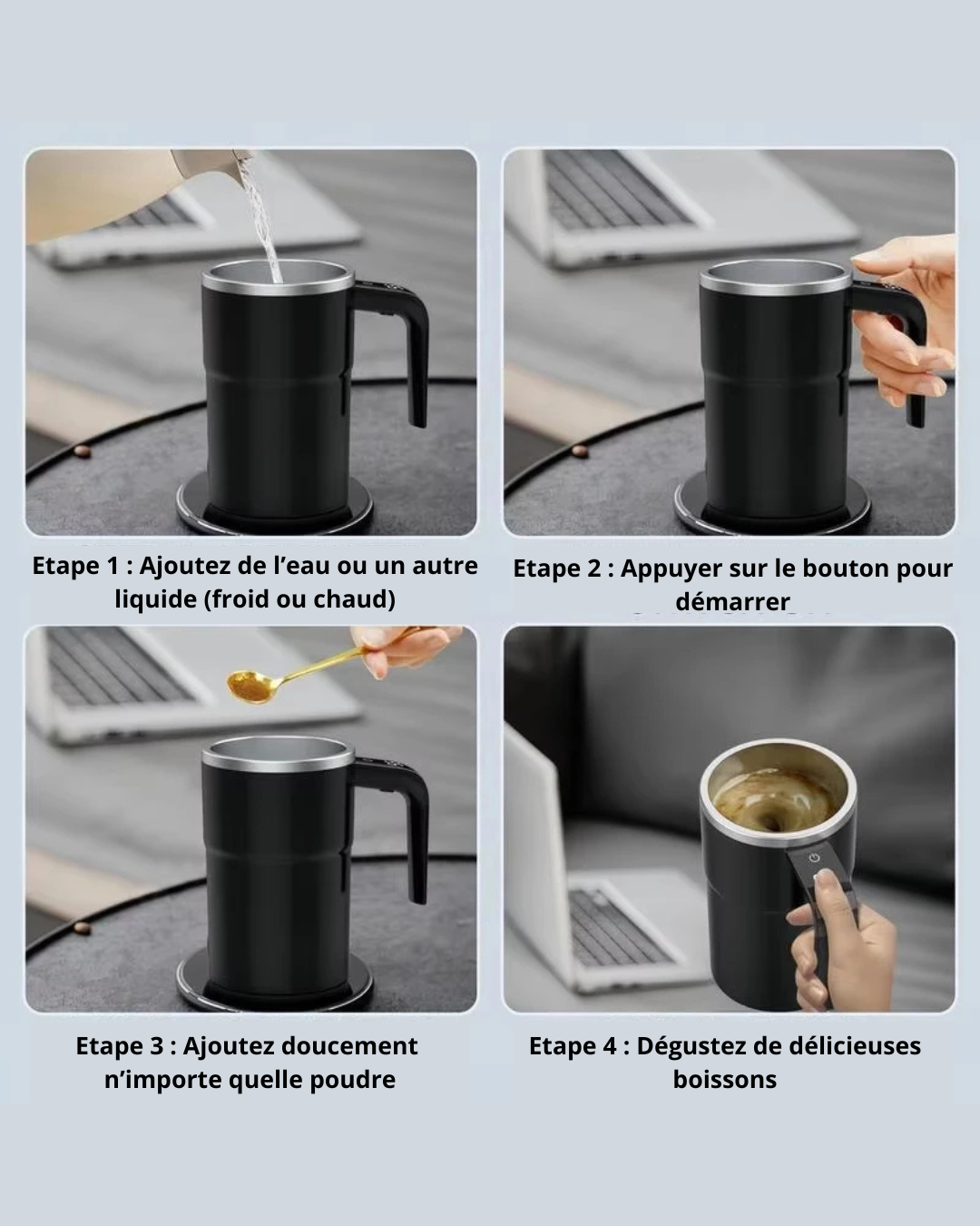 MUG MELANGEUR AUTOMATIQUE