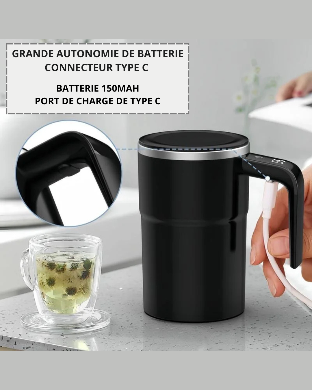 MUG MELANGEUR AUTOMATIQUE